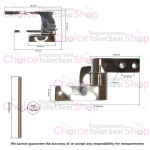 Bemis Canyon Soft Close 1/4-20 NEW Replacement Toilet Seat Hinge Set - HG1115997-Chrome