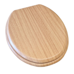 Choice MDF Standard Close Toilet Seat & Cover Wood Effect Oak CH.506396
