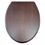 BC Sanitan Soft Close Solid Wood Toilet Seat & Cover Dark Oak  CHOICE-VCSEACHMOK