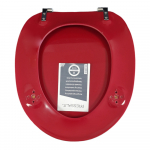 Pressalit Dania Standard Close Toilet Seat & Cover Red With Stability Buffers R37035-D92999