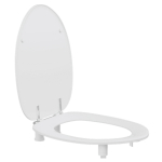 Pressalit Dania Standard Close Bottom Fixing Toilet Seat & Cover 50mm Raised White R33000