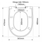 Hidra Loft Soft Close Toilet Seat & Cover White LOZ