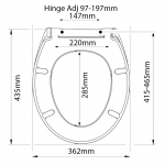 Choice Kristal Standard Close Toilet Seat & Cover White CH.506403