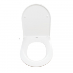 Euroshowers Short D Slimline Soft Close Toilet Seat & Cover White 87510