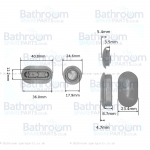 Catalano Velis50 5V50STF00 Replacement Toilet Seat & Cover Buffer Set Grey 5SETPARAVL