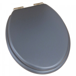 Heritage Bathrooms Soft Close Quick Release Toilet Seat & Cover Graphite With Chrome Hinges TSGRA101SSC
