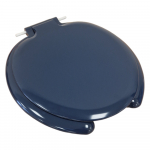 Celmac Cresent Standard Close Open Front Toilet Seat & Cover With Stainless Steel Bottom Fix Hinge Inas Blue SCX12IB