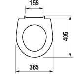 Jika Lyra Plus Standard Close (CC) Toilet Seat & Cover White H8933803000631
