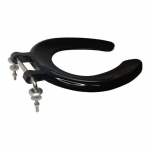 Celmac Crescent Junior J Standard Close Seat Only With Bottom Fixing Stainless Steel Hinges Black SCJ53BL