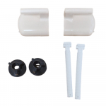 Celmac Bottom Fixing Excentric Plastic Hinge Set Whisper Cream FDR11WC