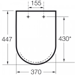 Roca Meridian New Standard Close Toilet Seat and Cover With Open Front Ring A801230004