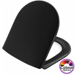 Pressalit Objecta D Standard Close Bottom Fixing Toilet Seat & Cover Black 172111-BR7999
