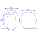 RAK Ceramics Elena Standard Close Toilet Seat & Cover White ELENSEAT