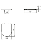 Ideal Standard Blend Curve Standard Close Quick Release Toilet Seat & Cover White T376101