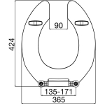 EuroShowers Commercial Standard Close Open Front Toilet Seat White 89210