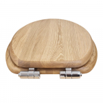 Heritage Bathrooms Soft Close Quick Release Toilet Seat & Cover Oak Finish With Chrome Hinges TSOAK101SC