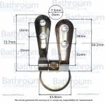 Choice Adjustable Universal Hinge Set A (Bottom Fix) Chrome 04010100A