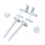 Bemis Jersey Standard Close Toilet Seat Hinge Set White HGHH7250000