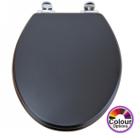 Burlington Wood Soft Close Toilet Seat & Cover Matt Black S48