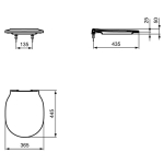 Armitage Shanks Edit L Slim Soft Close Quick Release Toilet Seat & Cover White S082001