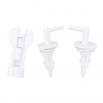 Twyford E100 Round Standard Close Toilet Seat & Cover With Plastic Bottom Fix Hinge White E17810WH