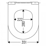 Lecico Malaga Space Saver Standard Close Toilet Seat & Cover White STWHSMG