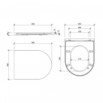 BagnoDesign Vitesse Slim Soft Close Toilet Seat & Cover White BDS-VIT-330S-C-WH
