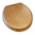 Burlington Wood Standard Close Toilet Seat & Cover Oak With Hygiene Handle Oak S11_A51CHR