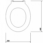 Twyford Avalon Standard Close Toilet Seat Ring Only Blue AV7886BE