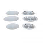 Villeroy & Boch Helios Toilet Seat and Cover Buffer Set Grey 92209000