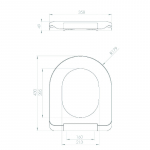 Saneux Austen Slim Soft Close Toilet Seat & Cover White 50078