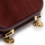 Croydex Mahogany Effect Standard Close Solid Wood Toilet Seat & Cover With Brass Hinges WL515202
