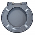 EuroShowers Round Soft Close Quick Release Toilet Seat & Cover Grey 87362