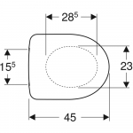 Geberit Selnova Round Top Fix Metal Hinge Soft Close Quick Release Toilet Seat and Cover White 500.335.01.1