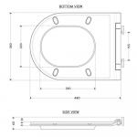 BagnoDesign Senator Slim Soft Close Toilet Seat And Cover BDS-COR-330S-C-WH
