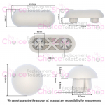 Laufen Il Bagno Alessi DOT Toilet Seat And Cover Buffer Set White H8929130000001 - 8.9291.3