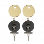Heritage Bathrooms Soft Close Quick Release Toilet Seat & Cover Oak With Brushed Brass Hinges TSOAK104SC