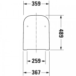 Duravit Happy D.2 Elongated Soft Close Toilet Seat and Cover White 0064690099