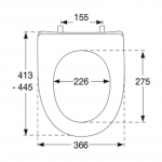 Pressalit Objecta D Pro Polygiene Standard Close Top/Bottom Fixing Toilet Seat & Cover Black 998111-DH4999