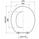 Celmac Woody Lux Soft Close Toilet Seat & Cover White 20719569