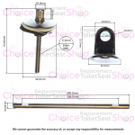 Geberit Selnova Toilet Seat Bar Hinge Set 243.915.00.1