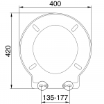 Ideal Standard Space Alternative Soft Close Quick Release Toilet Seat & Cover Black CH.SPACESOFTBLK