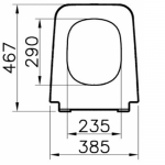 Vitra Equal Soft Close Toilet Seat & Cover White 119-003-009