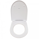 Geberit Selnova Round Top Fix Metal Hinge Soft Close Quick Release Toilet Seat and Cover White 500.335.01.1