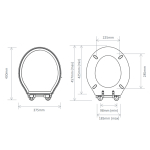 Tavistock Lansdown Soft Close Wooden Toilet Seat & Cover White DC4003-SF