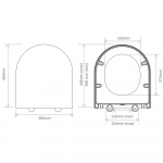 Tavistock Aerial Soft Close Quick Release Toilet Seat & Cover White TS650S-SF