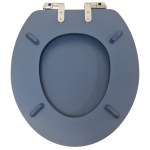Heritage Bathrooms Soft Close Quick Release Toilet Seat & Cover Maritime Blue With Chrome Hinges TSMBL101SC