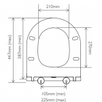 Tavistock Compass Round Slimline Secure Fix Soft Close Quick Release Toilet Seat & Cover White TS1155S-SF