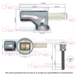Sphinx 330/355/390 Soft Close Toilet Seat Hinge Set S8H70606A20