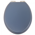 Heritage Bathrooms Soft Close Quick Release Toilet Seat & Cover Maritime Blue With Chrome Hinges TSMBL101SC